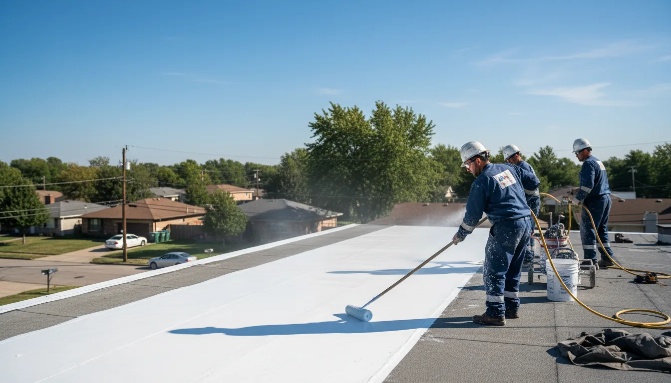 Commercial roof coating in Marengo, IA near me